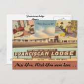 New Mexico, Franciscan Lodge, Grants Postkarte (Vorne/Hinten)