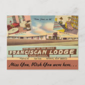 New Mexico, Franciscan Lodge, Grants Postkarte (Vorderseite)