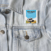 New Mexico "Für Abenteuer" Reiseposter Button (Beispiel)