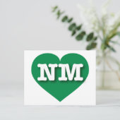New Mexico Green Heart - I Liebe NM Postkarte (Stehend Vorderseite)