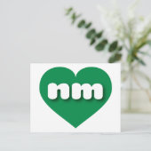 New Mexico green heart - I Liebe nm Postkarte (Stehend Vorderseite)