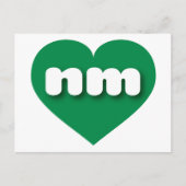 New Mexico green heart - I Liebe nm Postkarte (Vorderseite)