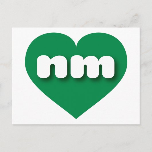 New Mexico green heart - I Liebe nm Postkarte (Vorderseite)
