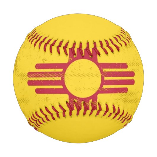 New Mexico grunge Flag. Flagge New Mexico mit Baseball (Vorderseite)