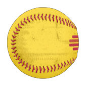 New Mexico grunge Flag. Flagge New Mexico mit Baseball (Vorderseite Links)