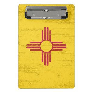 New Mexico Grunge-Flagge. Flagge von New Mexico mi Mini Klemmbrett