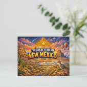 New Mexico Grußkarte Postkarte (Stehend Vorderseite)