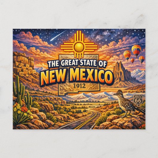New Mexico Grußkarte Postkarte (Vorderseite)