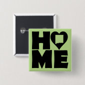 New Mexico Home Heart State Button Badpin (Vorne & Hinten)