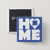 New Mexico Home Heart State Button Badpin (Vorne & Hinten)