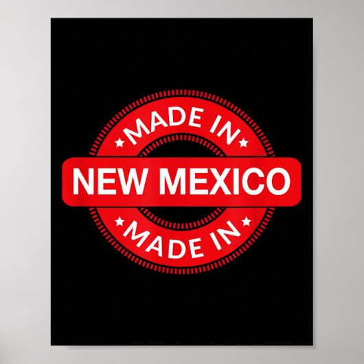 New Mexico Home - Made In New Mexico - Funny Label Poster (Vorne)