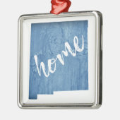 New Mexico Home Wood Grain Ornament Aus Metall (Links)