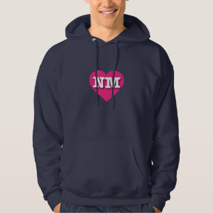 New Mexico Hot Pink Heart - I Liebe NM Hoodie