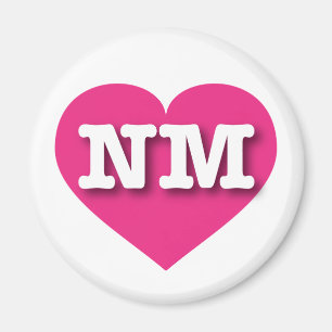 New Mexico Hot Pink Heart - I Liebe NM Magnet