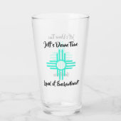 New Mexico Individuelle Name Zia Sun Symbol Gift B Glas (Rückseite)