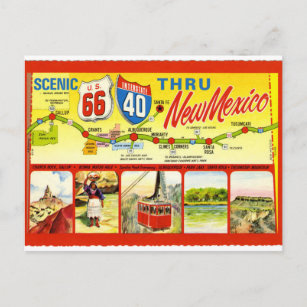 New Mexico - Landschaftlichen US 66 Interstate 40 Postkarte