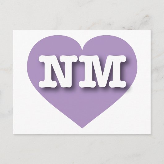 New Mexico Lavender Heart - I Liebe NM Postkarte (Vorderseite)