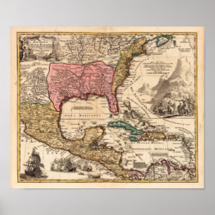 New Mexico Louisiana Florida Homann 1716 Poster