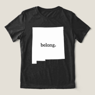 New Mexico Map Belong, Staatsstolz Tri-Blend Shirt