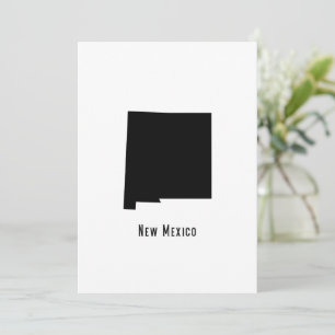 New Mexico Map - Black and White Modern New Mexico Einladung