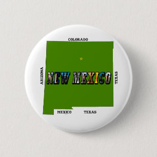 New Mexico Map Kontur Foto Text Button