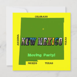 New Mexico Map Kontur Foto Text Einladung