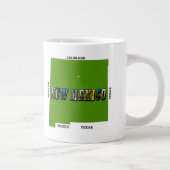 New Mexico Map Kontur Foto Text Jumbo-Tasse (Rechts)