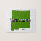 New Mexico Map Kontur Foto Text Puzzle (Horizontal)