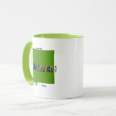 New Mexico Map Kontur Foto Text Tasse (Vorderseite Links)