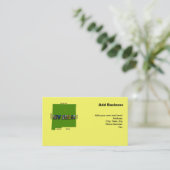 New Mexico Map Kontur Foto Text Visitenkarte (Stehend Vorderseite)