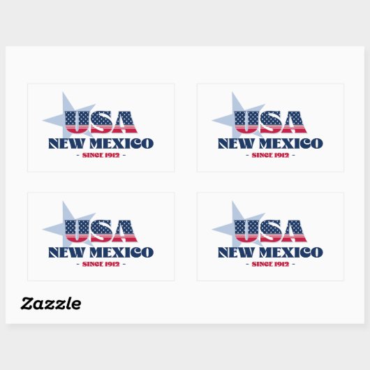 New Mexico Mein Zuhause-Staat-Aufkleber Rechteckiger Aufkleber (Blatt)