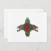 New Mexico Merry Christmas Einladungspostkarte (Vorne/Hinten)