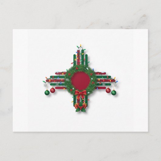 New Mexico Merry Christmas Einladungspostkarte (Vorderseite)