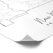 New Mexico Minimal Street Map Poster (Ecke)