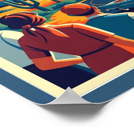 New Mexico Mitte des Jahrhunderts Poster (Ecke)