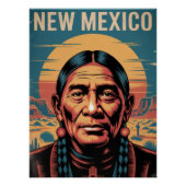 New Mexico Native Symbol Desert Sunset Poster (Vorderseite)