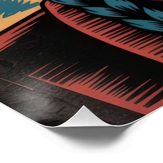 New Mexico Native Symbol Desert Sunset Poster (Ecke)