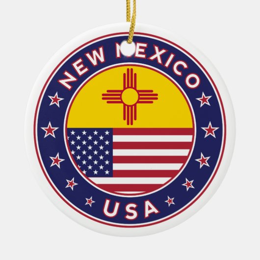 New Mexico, New Mexico Aufkleber, Telefongehäuse Keramik Ornament (Vorne)