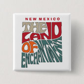 New Mexico Nickname Word Art Button (Vorderseite)
