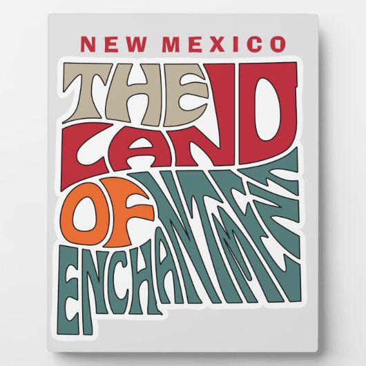 New Mexico Nickname Word Art Fotoplatte (Vorderseite)