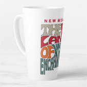 New Mexico Nickname Word Art Milchtasse (Linke Ecke)