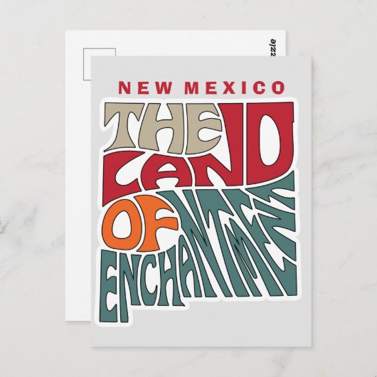 New Mexico Nickname Word Art Postkarte (Vorne/Hinten)