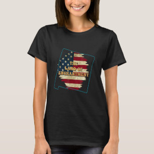 New Mexico Nm US Flag Motto T-Shirt