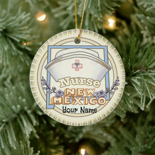 New Mexico Nurse Keramik Ornament (Baum)