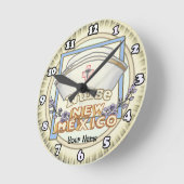 New Mexico Nurse Runde Wanduhr (Winkel)