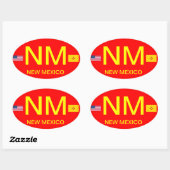 New Mexico* Oval Sticker (Blatt)
