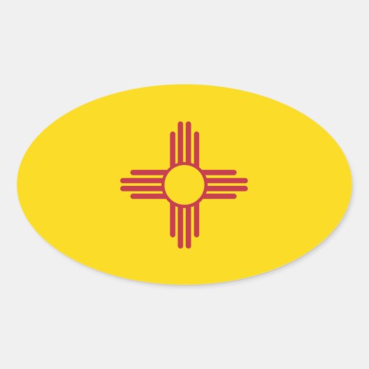 NEW MEXICO OVALER AUFKLEBER (Vorderseite)