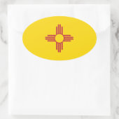 NEW MEXICO OVALER AUFKLEBER (Tasche)