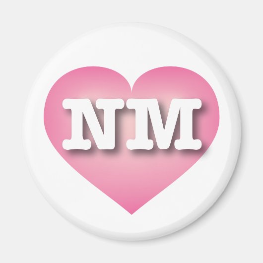 New Mexico Pink Fade Heart - I Liebe NM Magnet (Vorne)