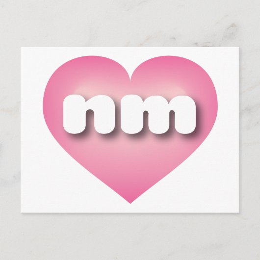 New Mexico pink fade heart - I Liebe nm Postkarte (Vorderseite)